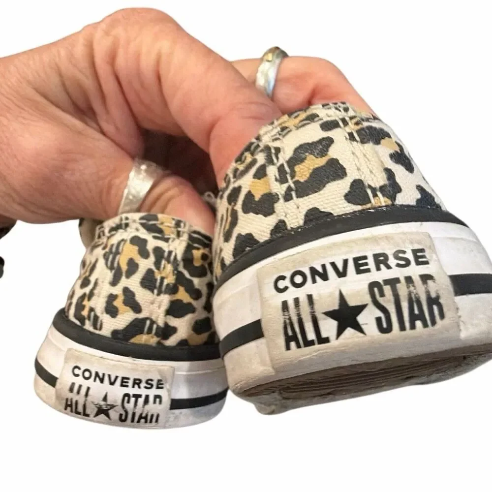 Converse Chuck Taylor Toddler Size 5 Leopard Print Canvas Sneakers Shoes Infant
